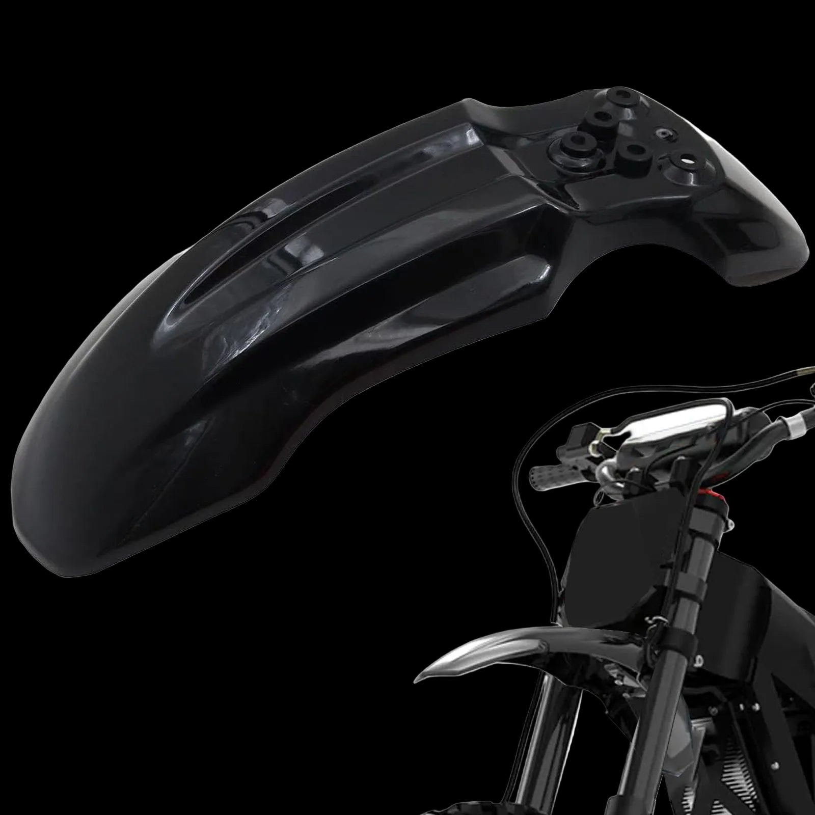 Compatible Fit for Tuttio Tutti Soleil 01 Electric Dirt Bike Front Fender Mud Guard Mudguard (Black)